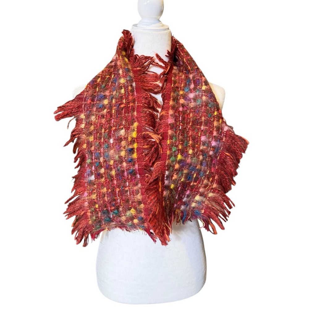 Franco Ferrari Wool Blend Woven Scarf - Picture 2 of 4